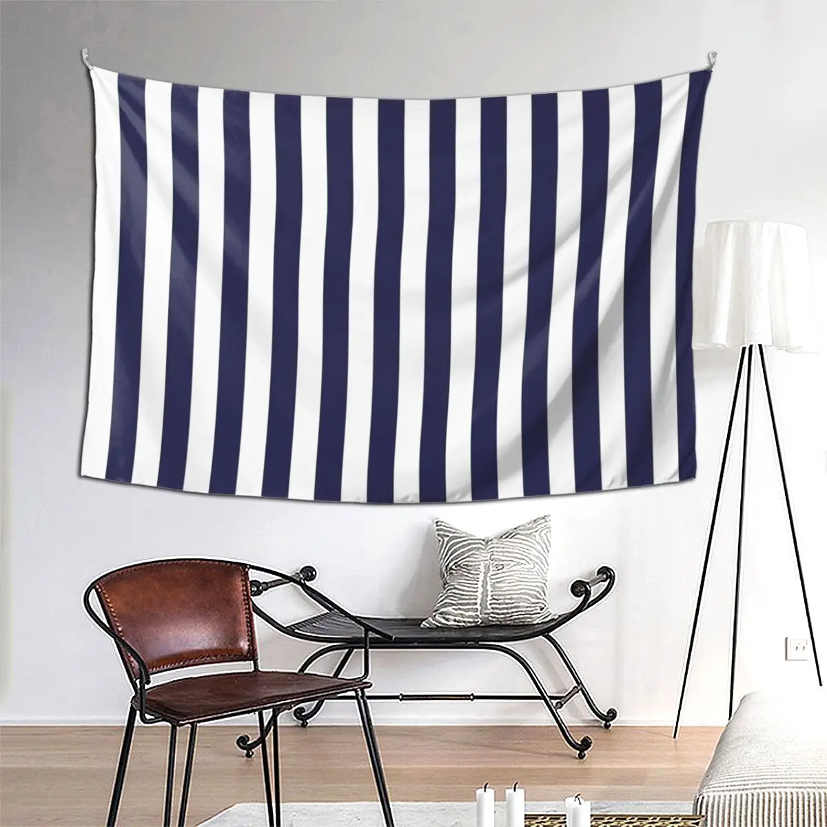 

Большой черно-белый гобелен в полоску Cabana, художественный настенный эстетический домашний декор, гобелены для гостиной, спальни, общежития