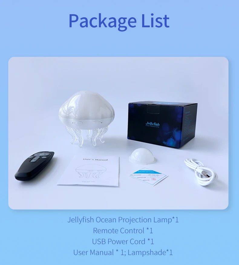 Lampa Meduza LED Projektor Galaktyki Pilot Zdalnego Sterowania 7 Kolorów Projektor Lampka Nocna USB do Sypialni Pokoju Dziecięcego Dekoracja na Boże Narodzenie