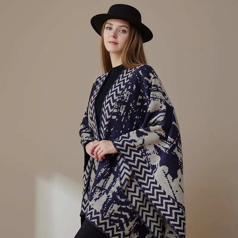 Winter faux scarf, thick and warm shawl for , women's cashmere cape