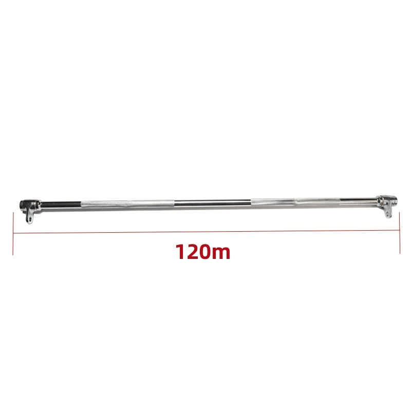 Gym 1.2m LAT Pull Down T-bar Straight/Curved Rod For Biceps Triceps Arm Strength Training Pulley Fitness System Accessories