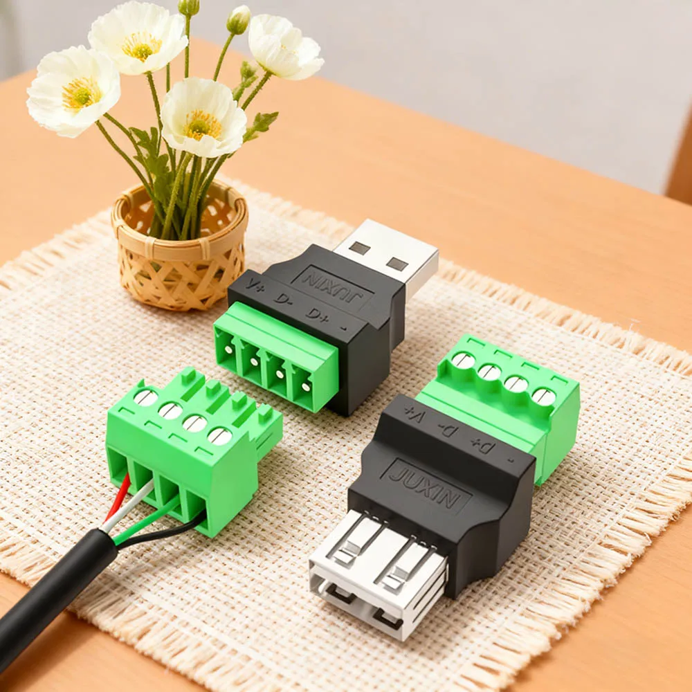 

8pcs USB2.0 Solder-Free Plugs: USB Male/Female Connectors for Computers, TVs, Phones, Keyboards, Mice