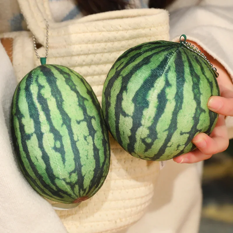 ใหม่ตลกเหมือนจริงแตงโมของเล่นตุ๊กตาผ้าฝ้ายนุ่มยัดไส้Stericแตงโมจี้โยนหมอนCreative Room Decor