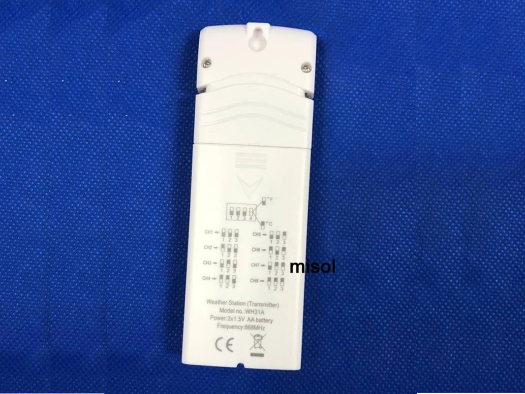 Imagem -02 - Sensor Peça Sobresselente para Estação Meteorológica sem Fio Temperatura e Umidade 868mhz