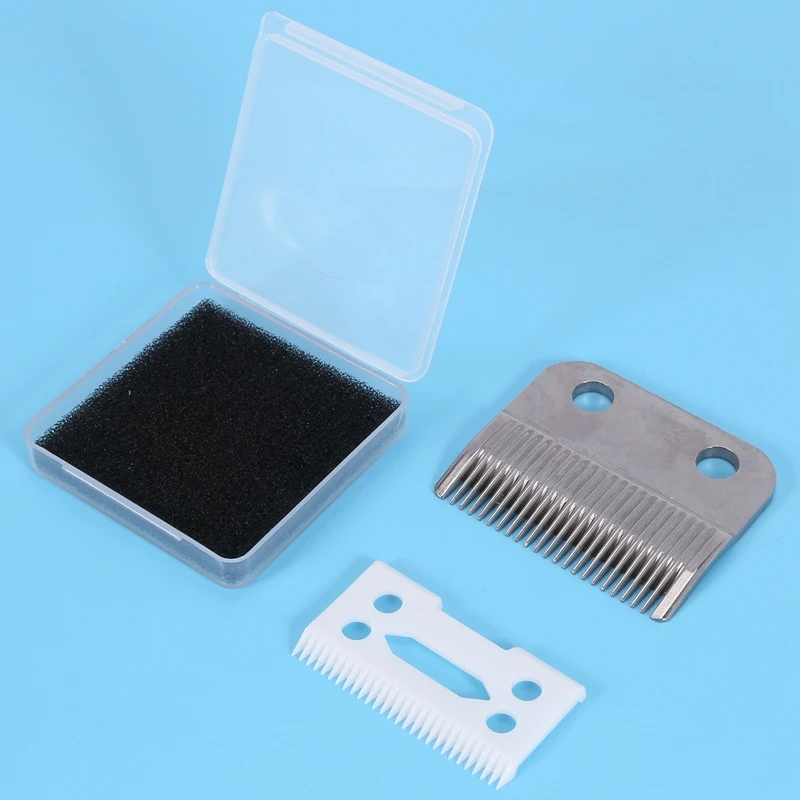 2Pc Hair Beard Replace Ceramic Blade Cutter Metal Bottom For Wahl Shear Clipper