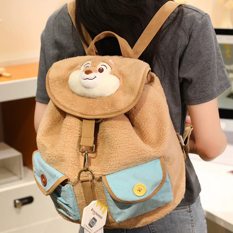 

Подлинный авторизованный клубничный медведь Disney Chichititi, осенне-зимний плюшевый кукольный рюкзак, милая кукла, сумка для куклы