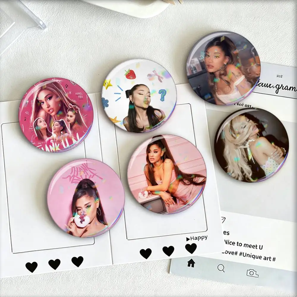 

American pop singer Ariana Badge 25 32 44 58 75 mm Round Fans Collect Friends Gifts Brooch Souvenir