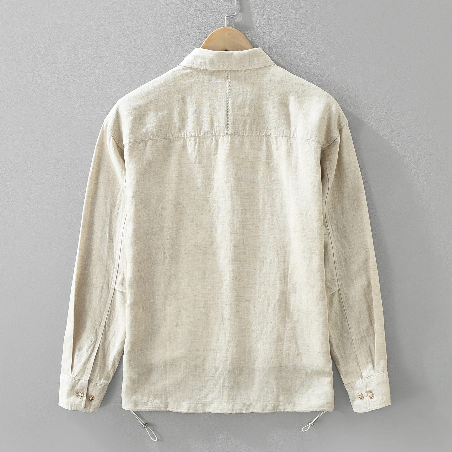 Men Old Money Style Linen Blend Long Sleeve Shirt Loose Lapel Collar Soft Minimalist Artistic Casual Vacation Versatile Top