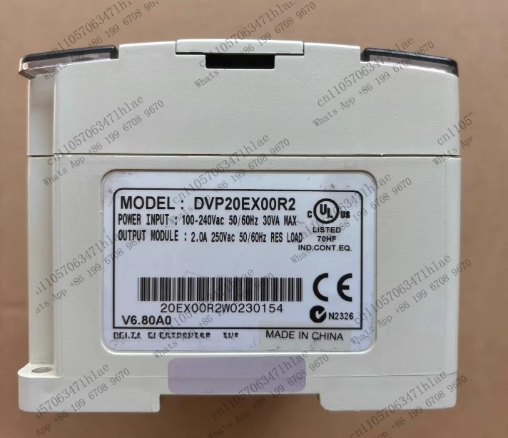PLC, DVP20EX00R2 has been tested and functions are packaged well