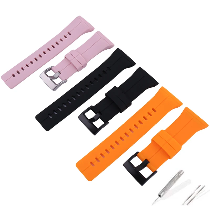 

Men's rubber watch strap accessories Compatible for Suunto Spartan Ultra HR watch band women's silicone sports wristband buckle