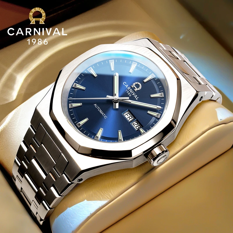 

CARNIVAL Imported NH36A Movement Mechanical Watches for Men High Quality Automatic Watch Date Sapphire Luminous Waterproof Reloj