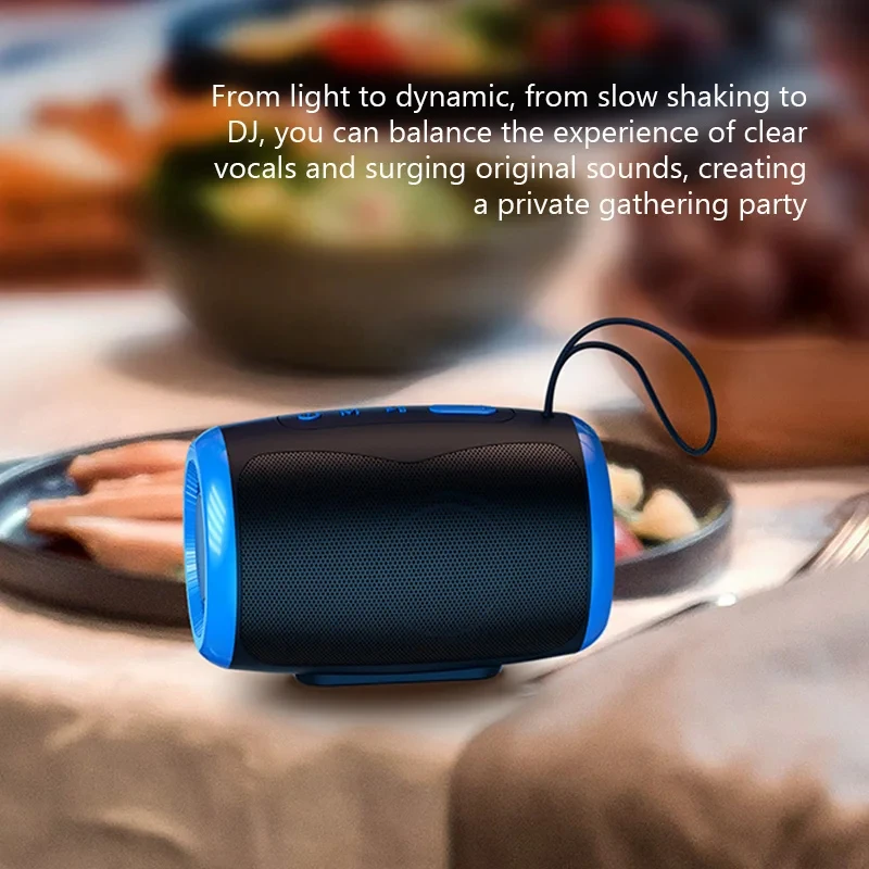 TSN-1 Portable Speaker Wireless Bluetooth Speakers with 5.3 Stereo FM/SD/USB Disk/Aux Modes Waterproof for Outdoor Hifi Sound