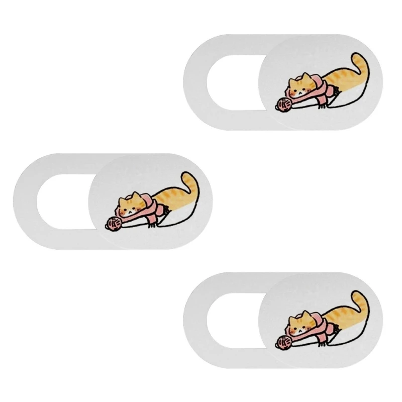 Fun Animal Design Privacy Cover Lens Protector Webcam Shield for Smartphones Tablets Laptops Computers Cameras Device 601E