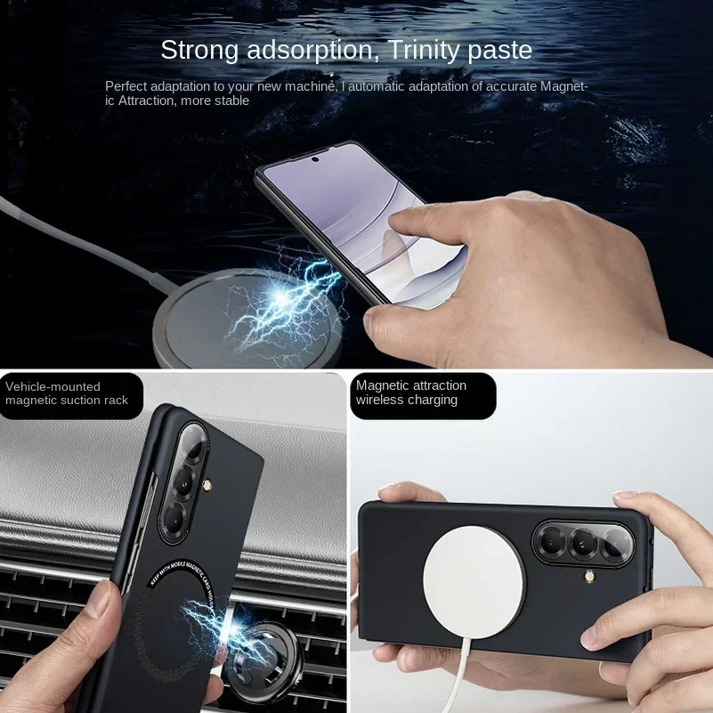 حافظة Magsafe رفيعة للغاية بدون إطار من Business لهاتف سامسونج جالاكسي Z Fold 7 6 5 4 3 غطاء حماية صلب سريع الشحن مقاوم للصدمات