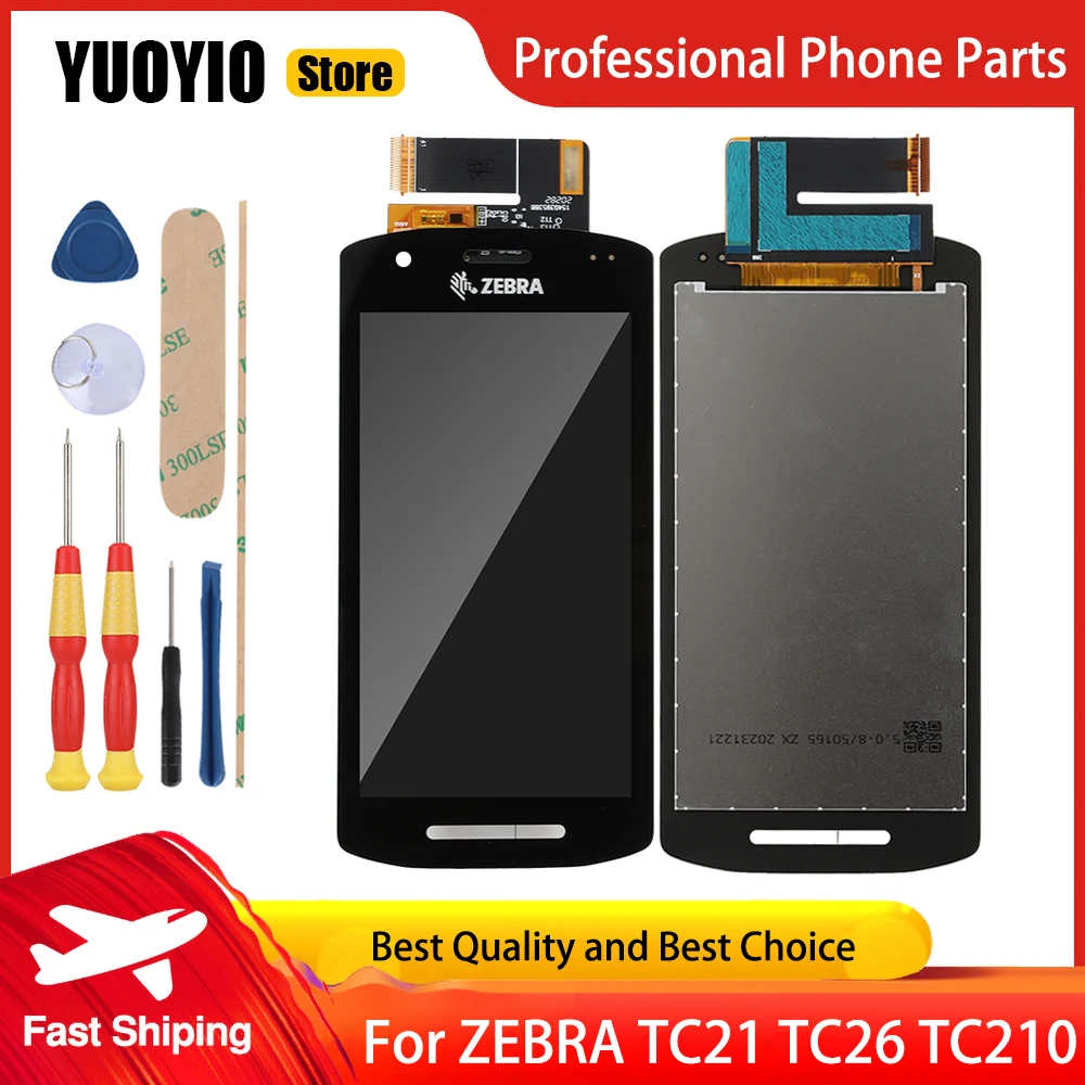 LCD Display For ZEBRA TC21 TC26 TC210K TC210 TC260 Touch Screen Digitizer Assembly Split hole and non hole Replace accessories