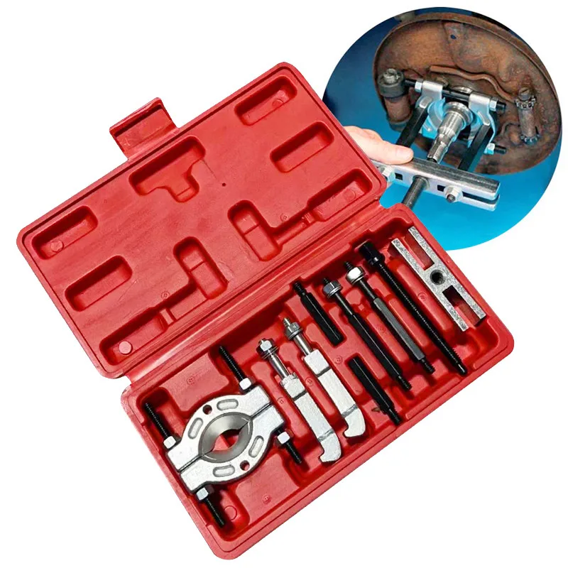

9pcs Practical Bearing Puller Motorcycle Bearing Removal Tool Puller with Box Motorcycle Internal Bearing Puller Kits With Box