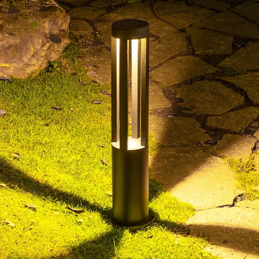 Thrisdar Insert LED Garden Landscape Light Modern Aluminum Pillar Light Outdoor Courtyard Villa Pathway Lawn Bollards Light