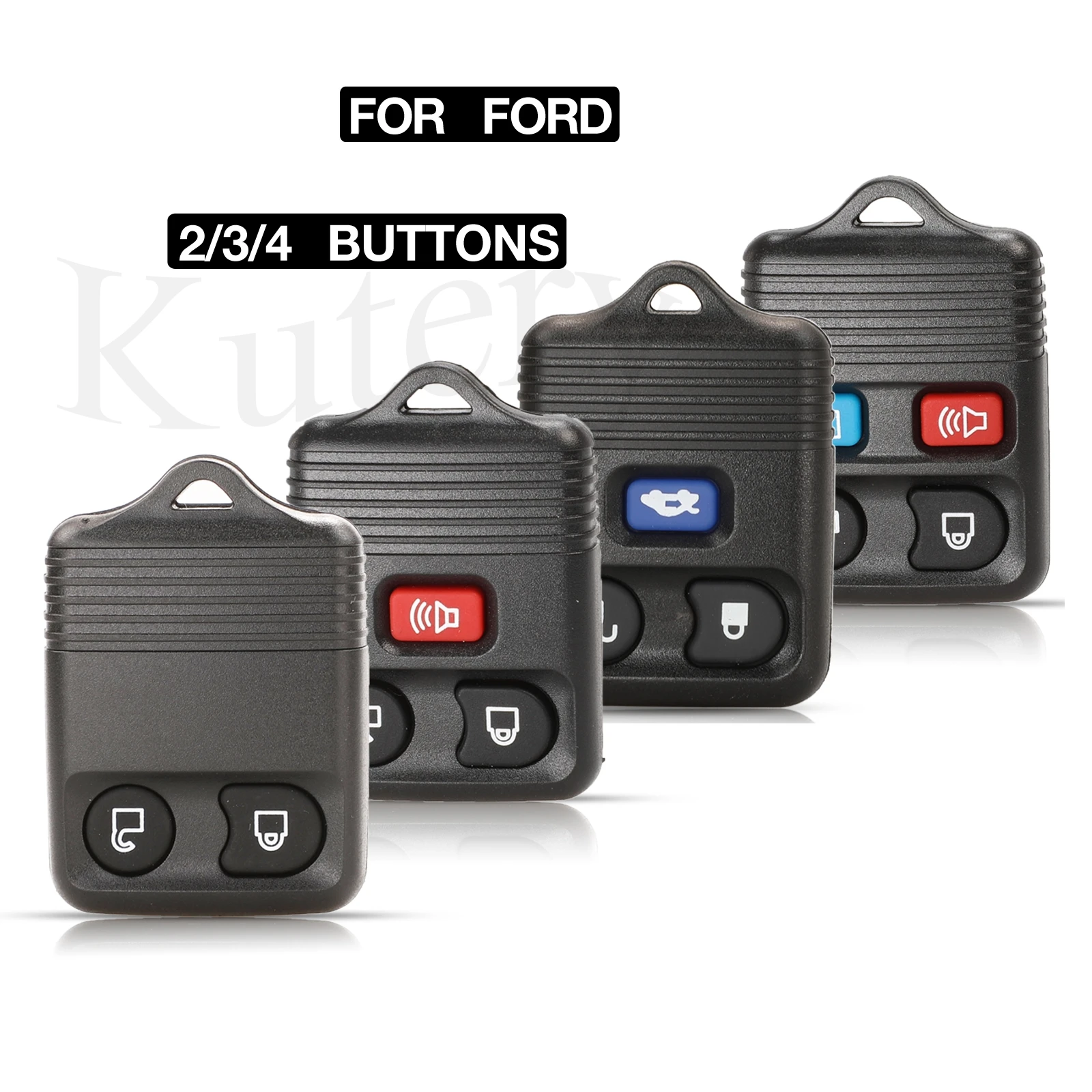 

jingyuqin 10PCS Keyless Entry Replacement Fob Shell 2/3/4 Buttons Remote Car Key Case For Ford Escape F 150 Explorer 2001-2007