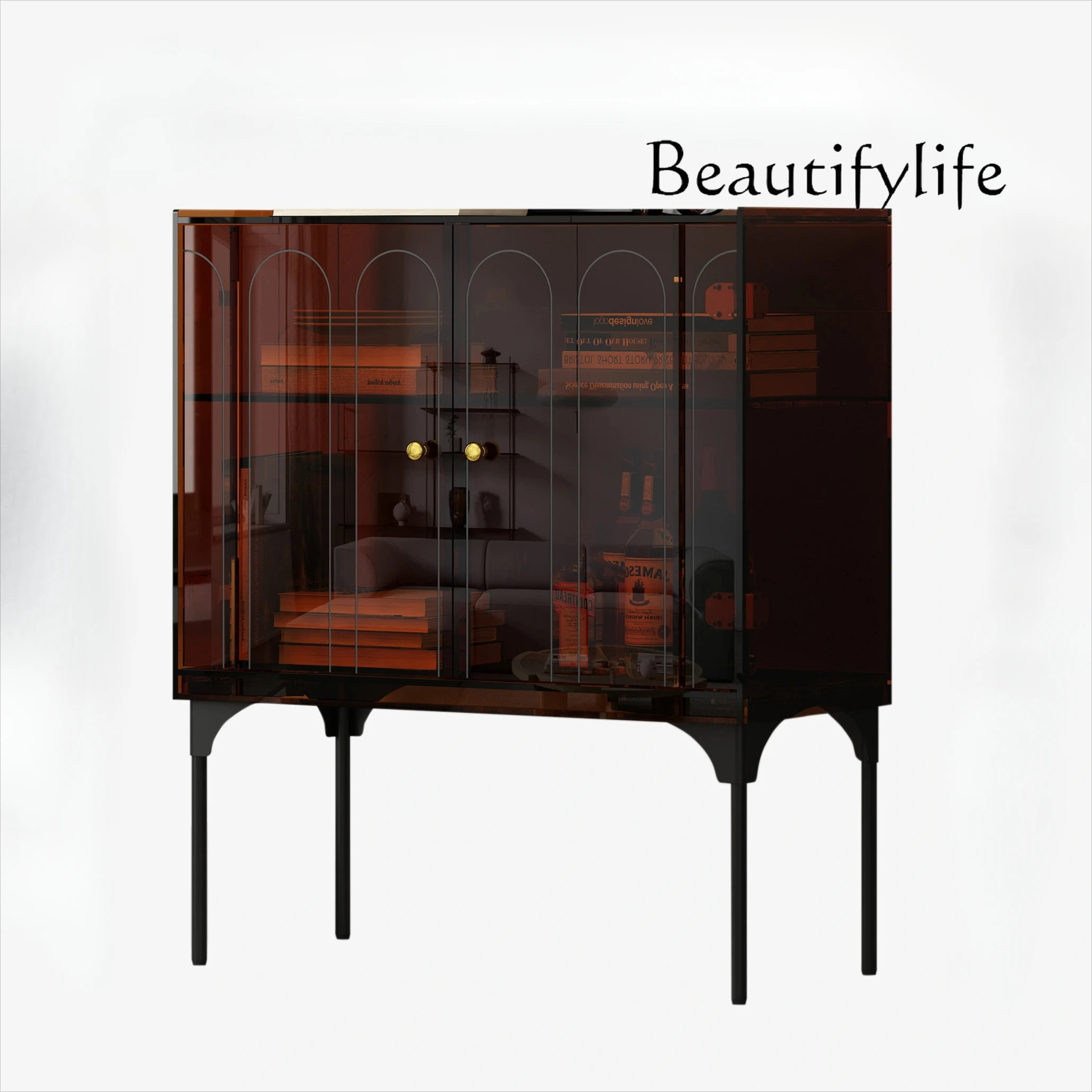 

Acrylic Sideboard Cabinet Light Luxury Hallway Side Cabinet Modern Minimalist Tea Cabinet Modern Style Display