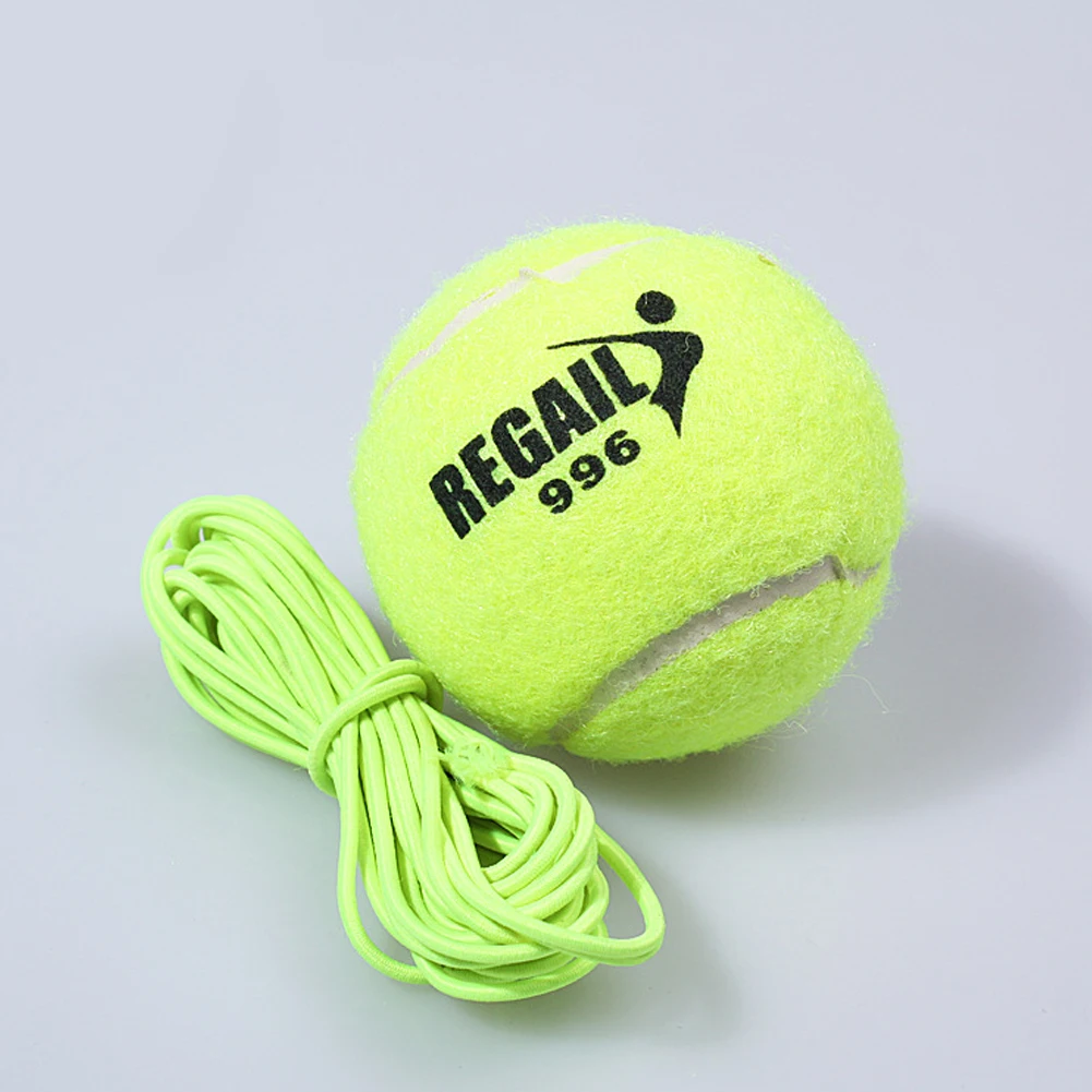 Advanced Tennis Training Device Rubber Bouncy Tennis Ball with Elastic Rope Exercise Trainer