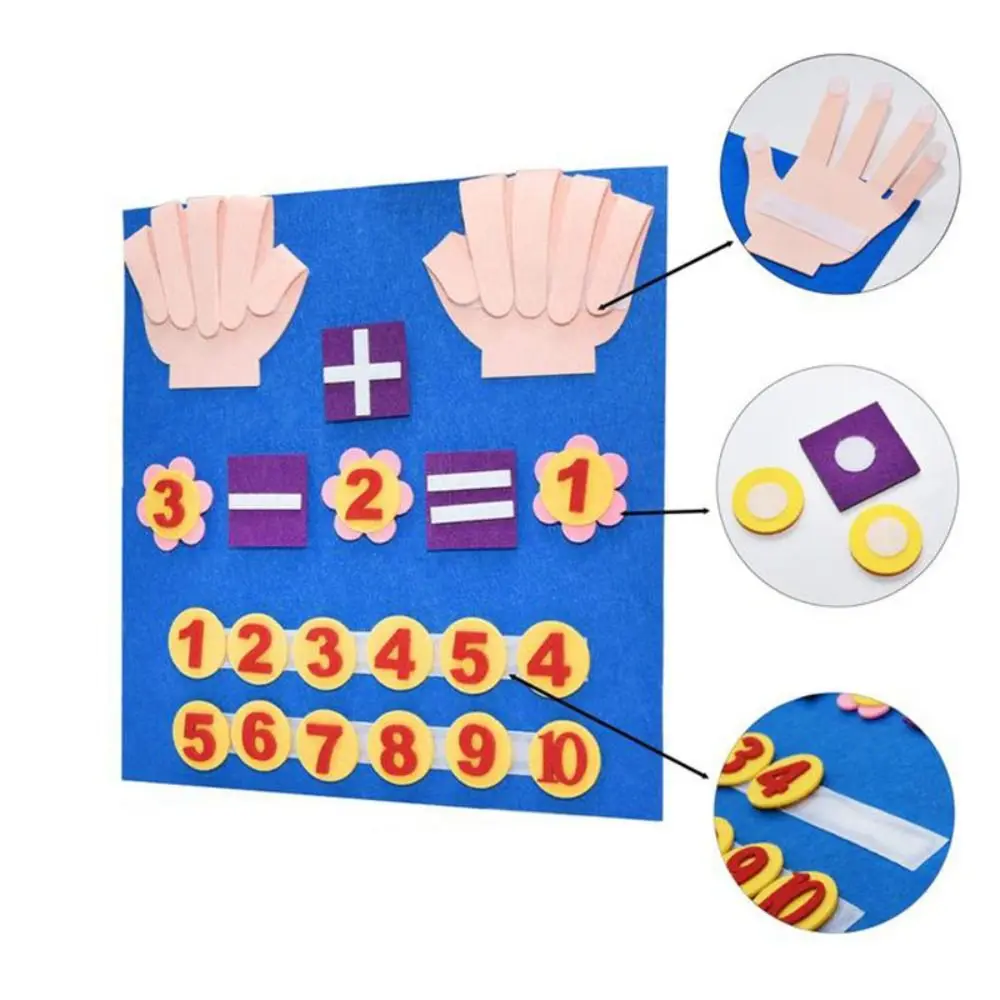 Creative Felt Numbers Math Toy DIY Simple Math Learning Board Montessori Children's Counting Learning for Intelligence