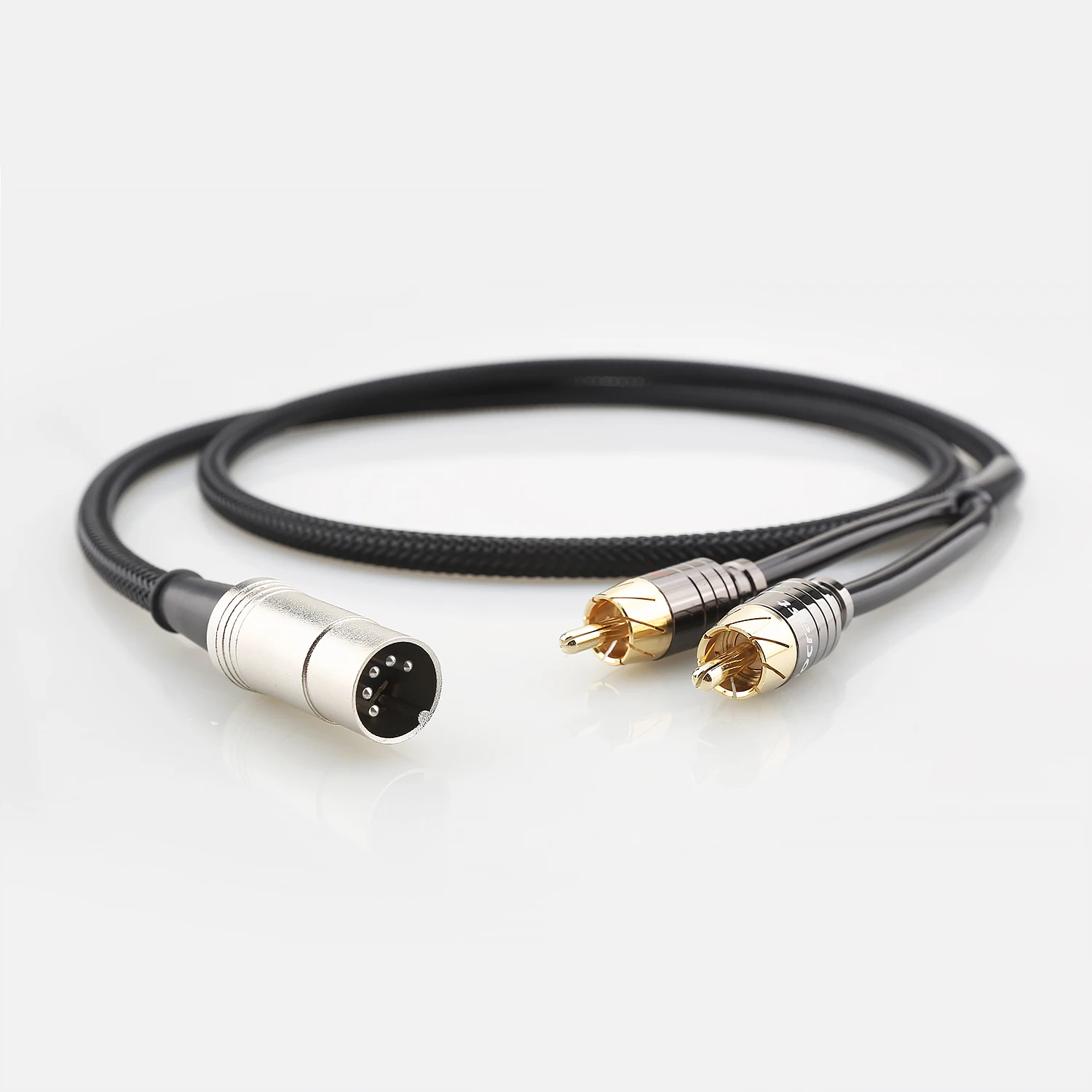 5 Pin DIN to 2 RCA Phono Cable Hifi Audiophile OFC Interconnect for Naim Quad Amplifier Turntable Tonearm