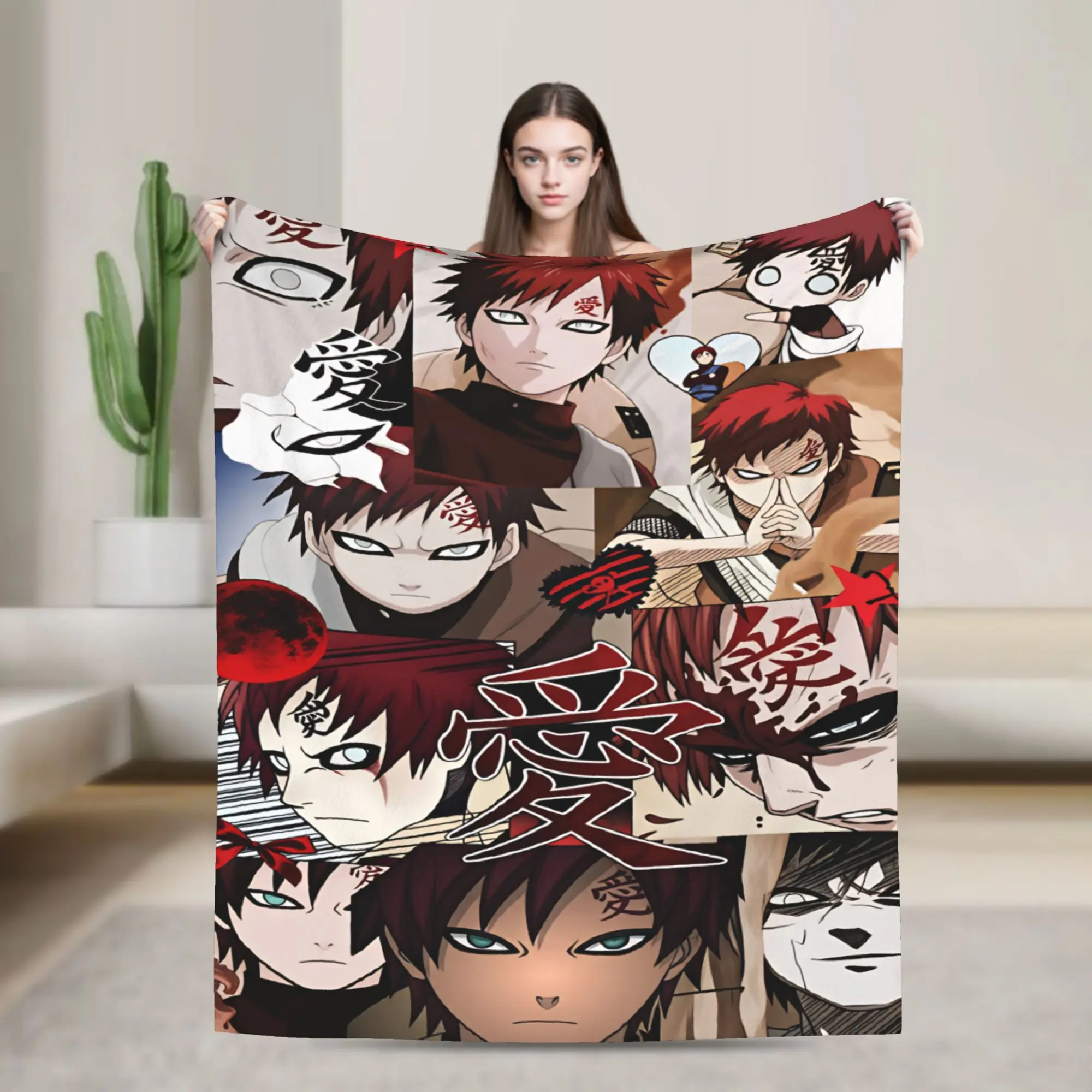 Gaara  Blankets  Soft Warm Graphic Plush Bedding Throws For Outdoor Airplane Travel Flannel Bedspread Bed Cover