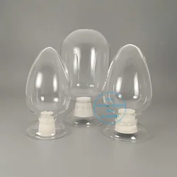 1pcs 125ml 250ml 500ml Lab Conical Head or Round Head Glass Sample Storage Bottle Exhibit Showing Flask with Rubber Stopper