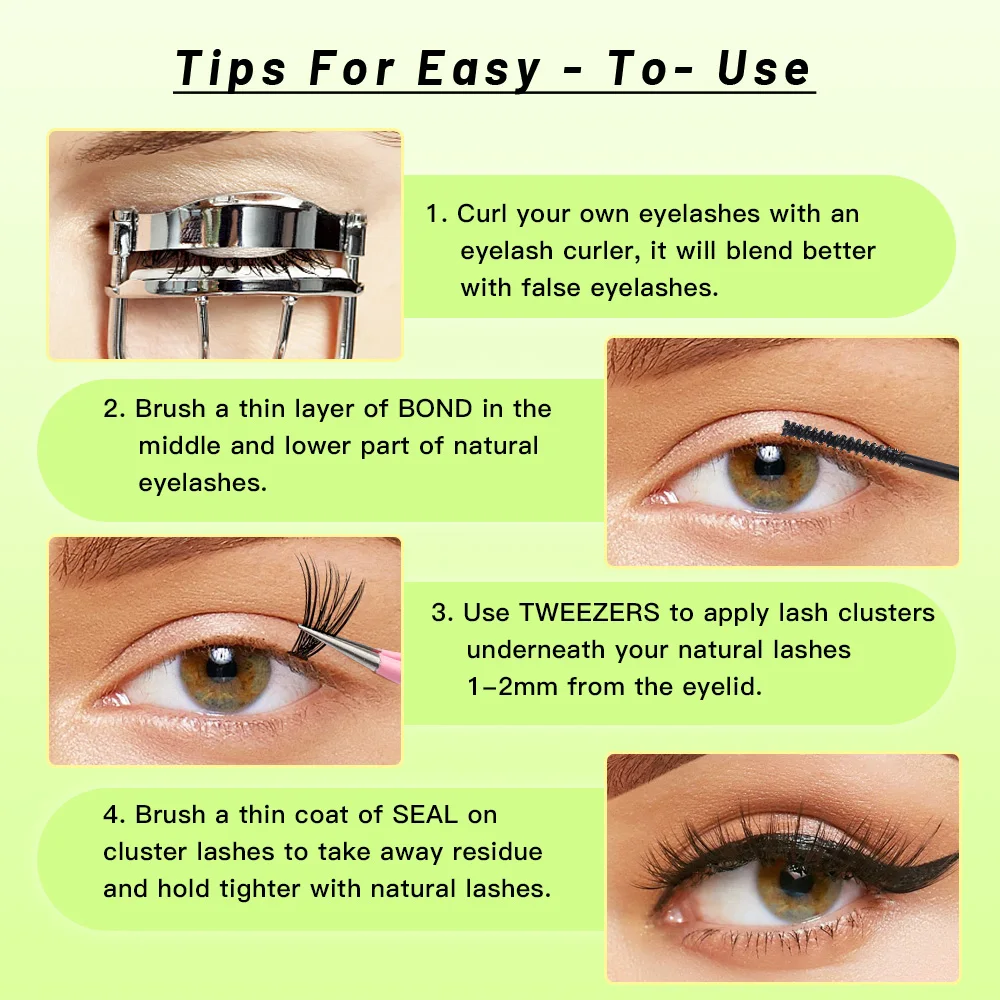 Lash Clusters Kit 280pcs Individual Lashes Eyelashes Mix Lengths D Curl  eyelash and Apply Under your Lashes false eyelashes