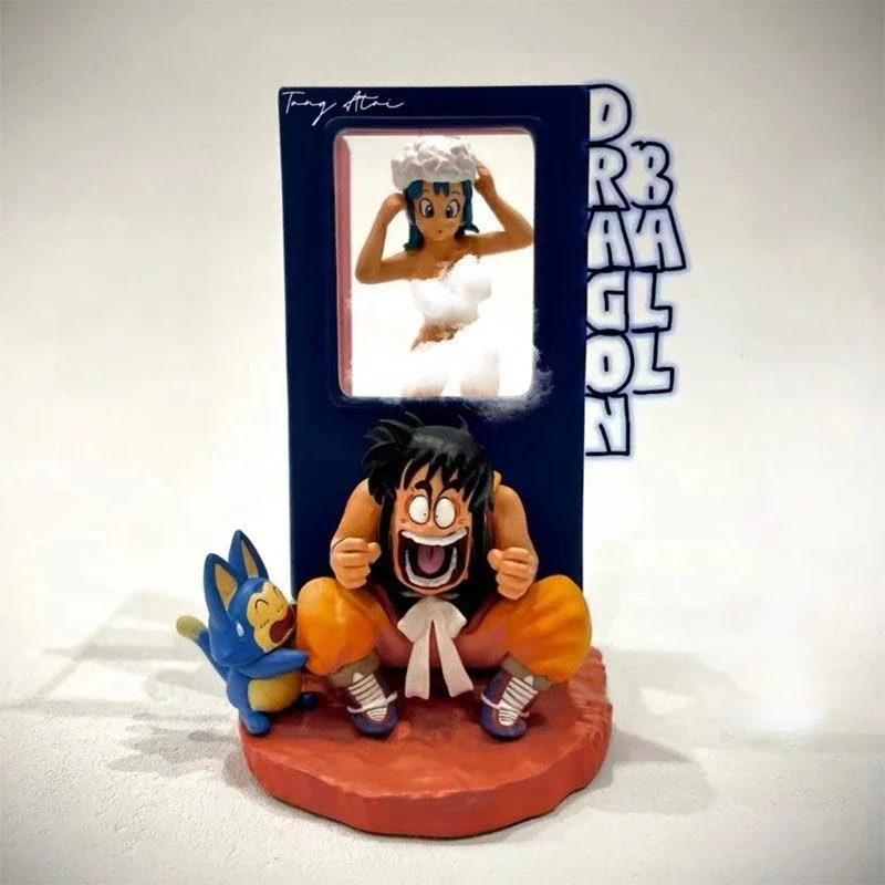 Dragon Ball Z Yamcha Peeping At A Shower Bulma Funny Scene Model Anime Gk Figure Puaru Statue Decoration Collection Boy Toy Gift