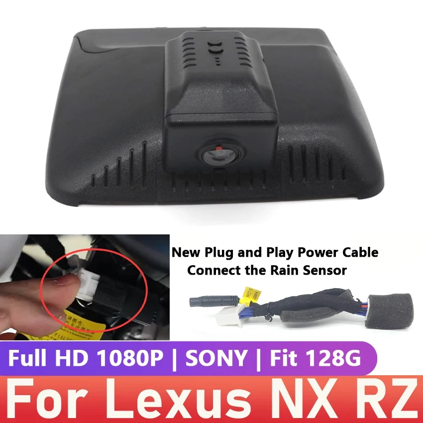 HD Plug and play Dash Cam Camera Car DVR Wifi For Lexus NX NX260 NX350h NX400 2022 2023,For Lexus RZ 450e RZ450e 2023 Dashcam