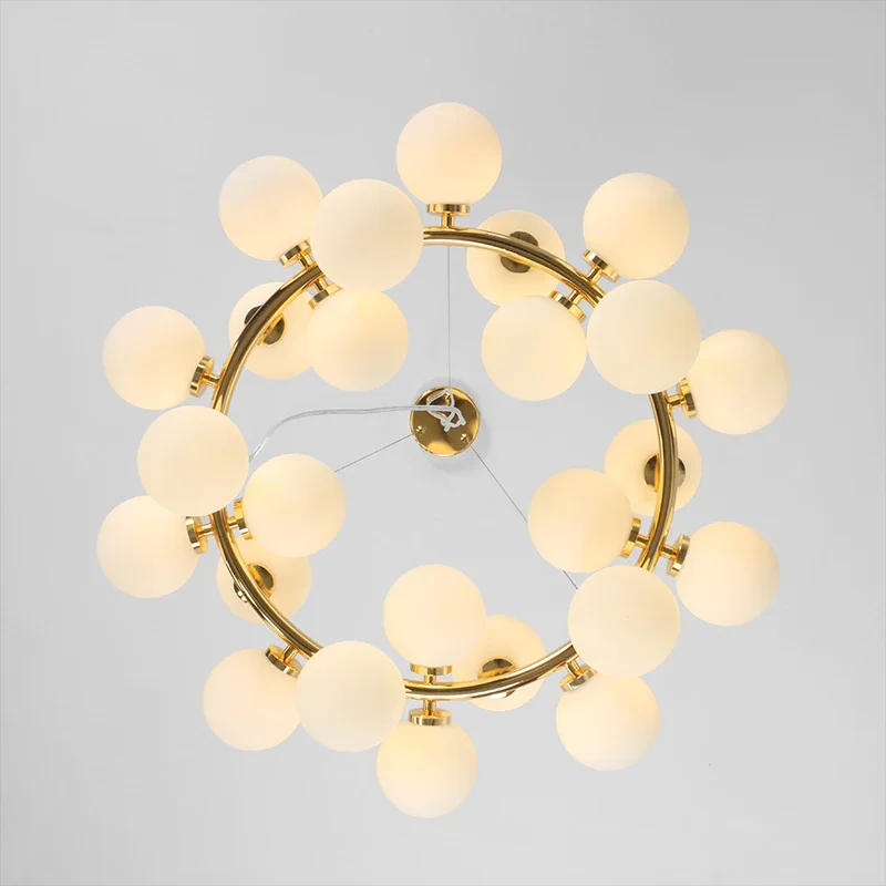 Imagem -02 - Nordic Simples Sala Lustre Postmodern Creative Personality Bedroom Lamp Bubble Ball Art Loja de Roupas