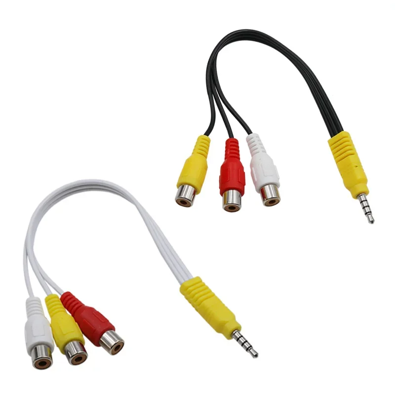 3.5MM To Jack  3 RCA Cable Video Component AV Adapter Cable For TCL TV Red White And Yellow Female