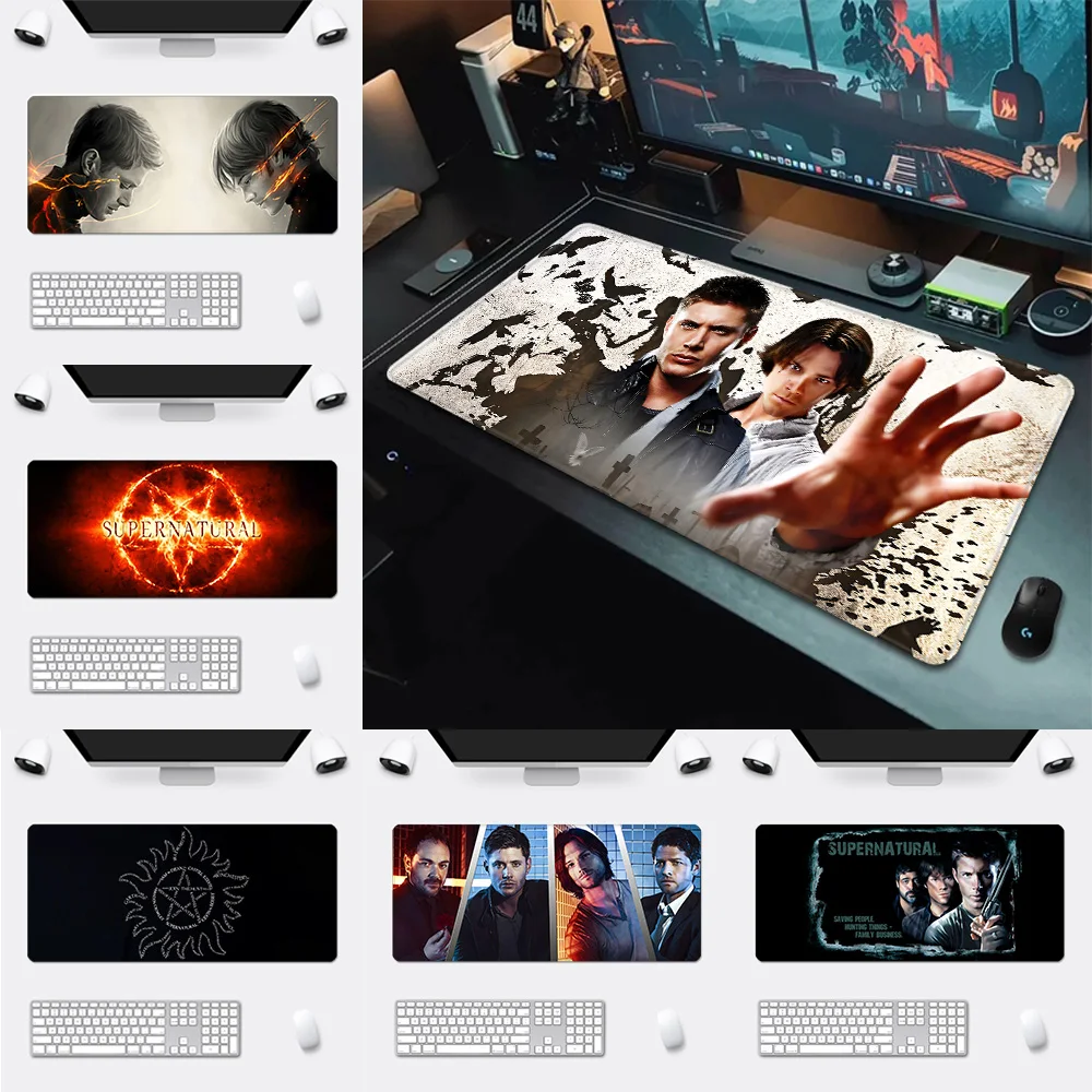 U.S. Dramas Supernaturals Mousepad HD Printing Computer Gamers Locking Edge Non-slip Mouse Pad XXL90x40cm Keyboard PC Desk Pad