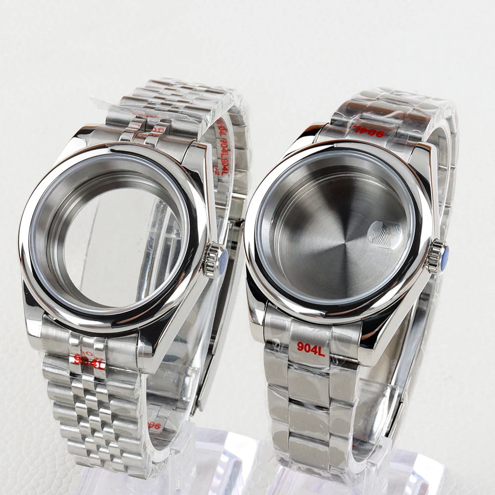 

36/39mm NH35 Watch Case 316L Stainless Steel Jubilee/Oyster Polished/Brushed Strap for Datejust NH35 NH36 Movement 28.5mm Dial