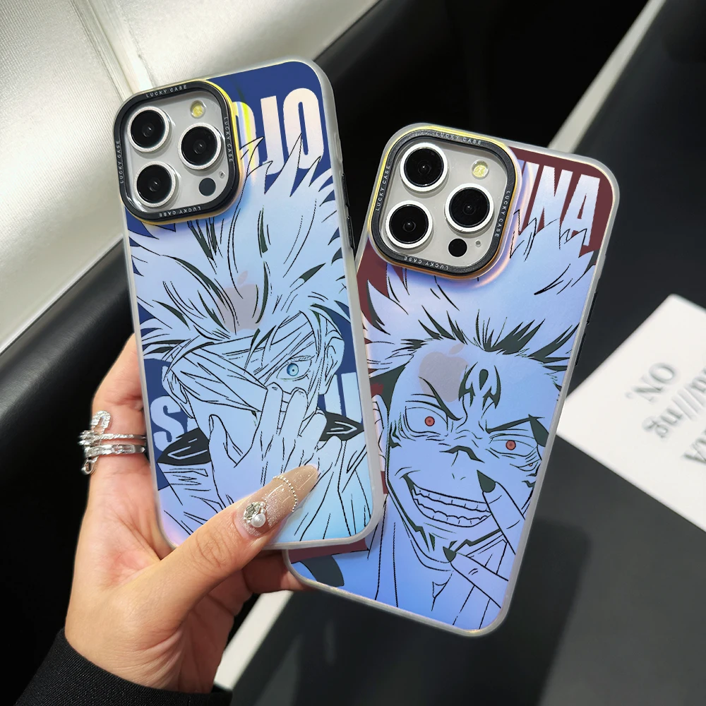 Gojo Jujutsu Kaisen Phone Case for Samsung Galaxy A73 A72 A55 A54 A53 A52 A33 A32 A24 A22 A14 A13 A12 4G 5G Gradient IMD Cover