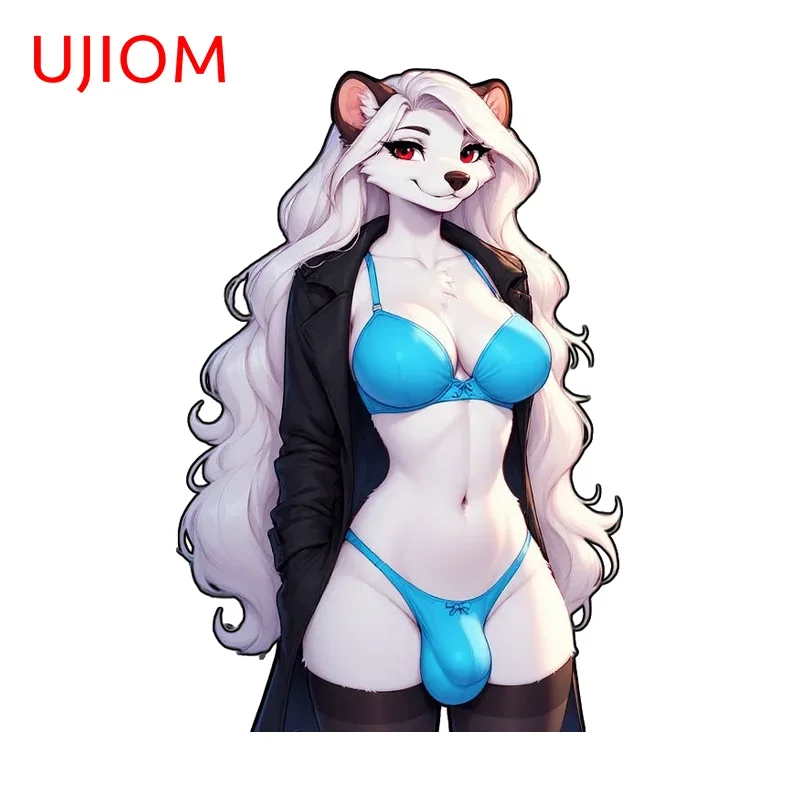 UJIOM Furry Fox Futa Hentai Bikini Waifu Wall Sticker Seductive Trendy Eye Catching Decal Suitable For Window Vestibulec Decor
