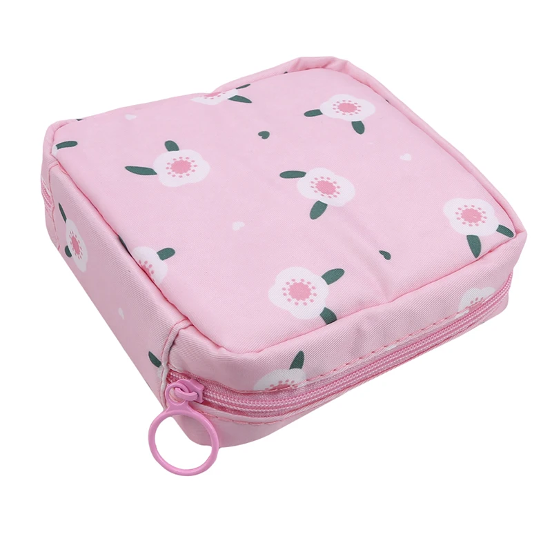 Girls Diaper Sanitary Napkin Storage Bag Nylon Sanitary Pads Package Bags Coin Purse Jewelry Organizer Credit Card Pouch Case