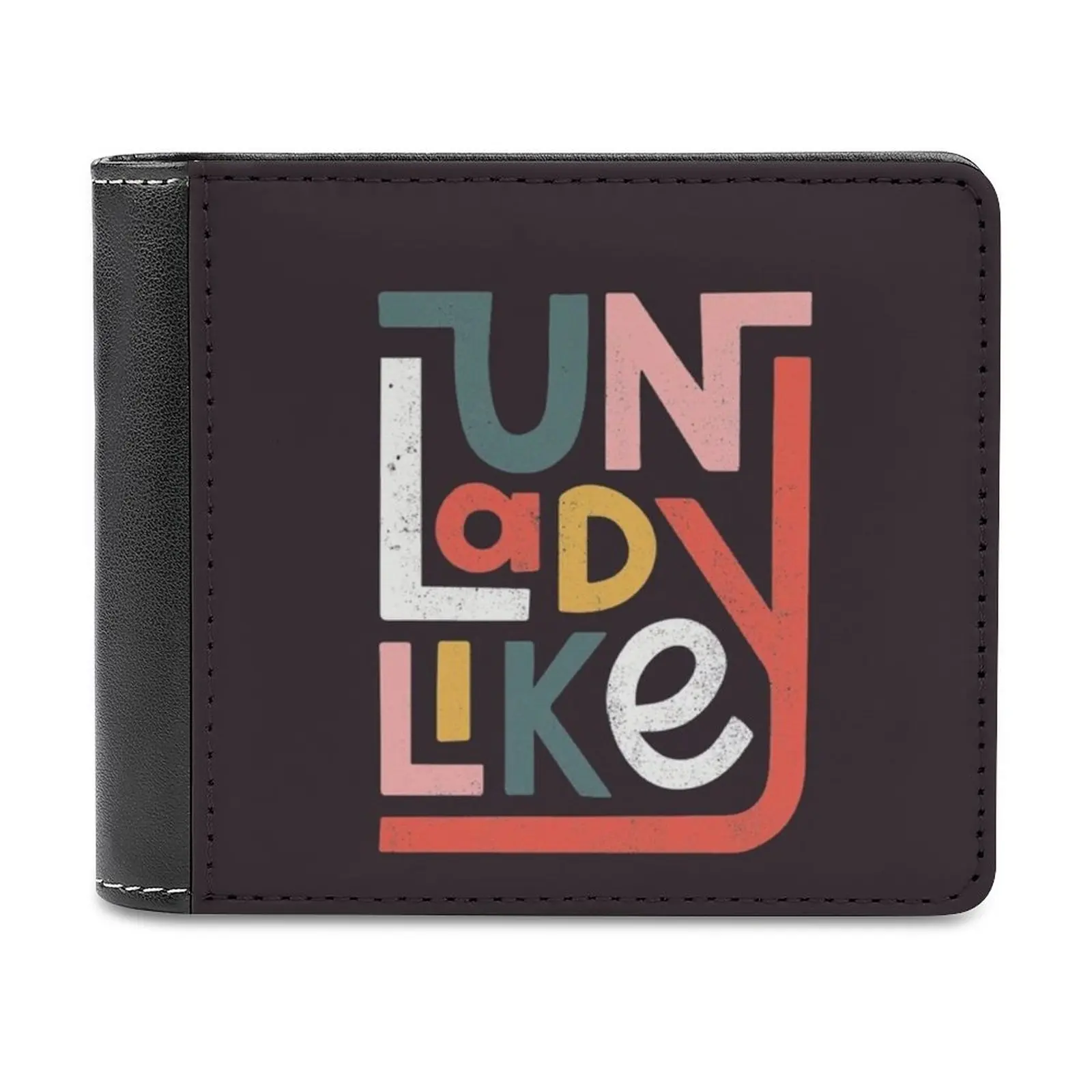 Unladylike-Dark Men's Wallet Purses Wallets New Design Dollar Price Top Men Leather Wallet Unladylike Feminist Multi Coloured