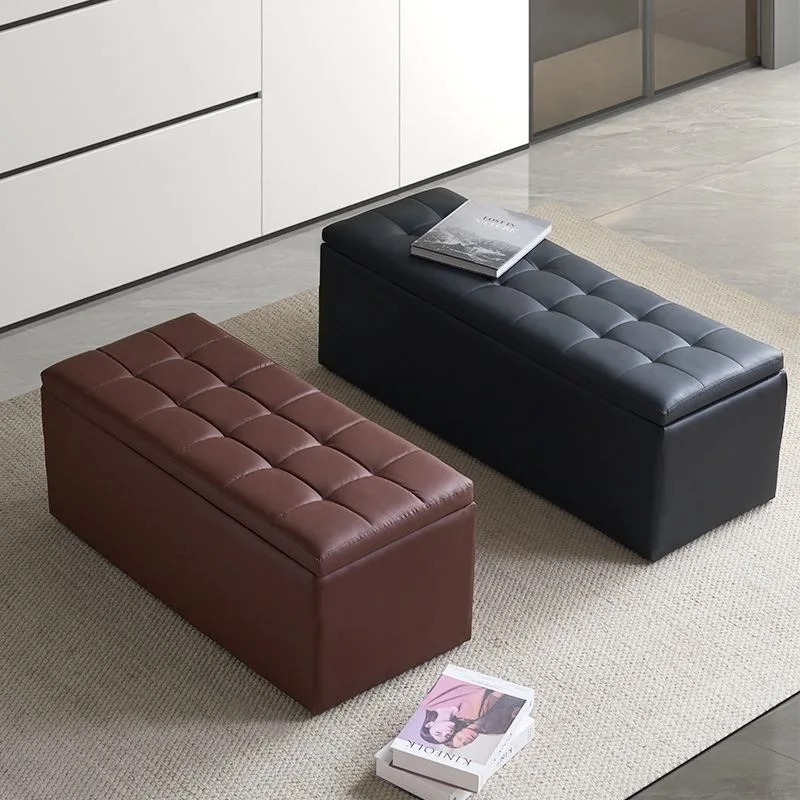 Shoe changing stool Home clothing store Fitting room Rectangle long sofa stool, bedside storage
