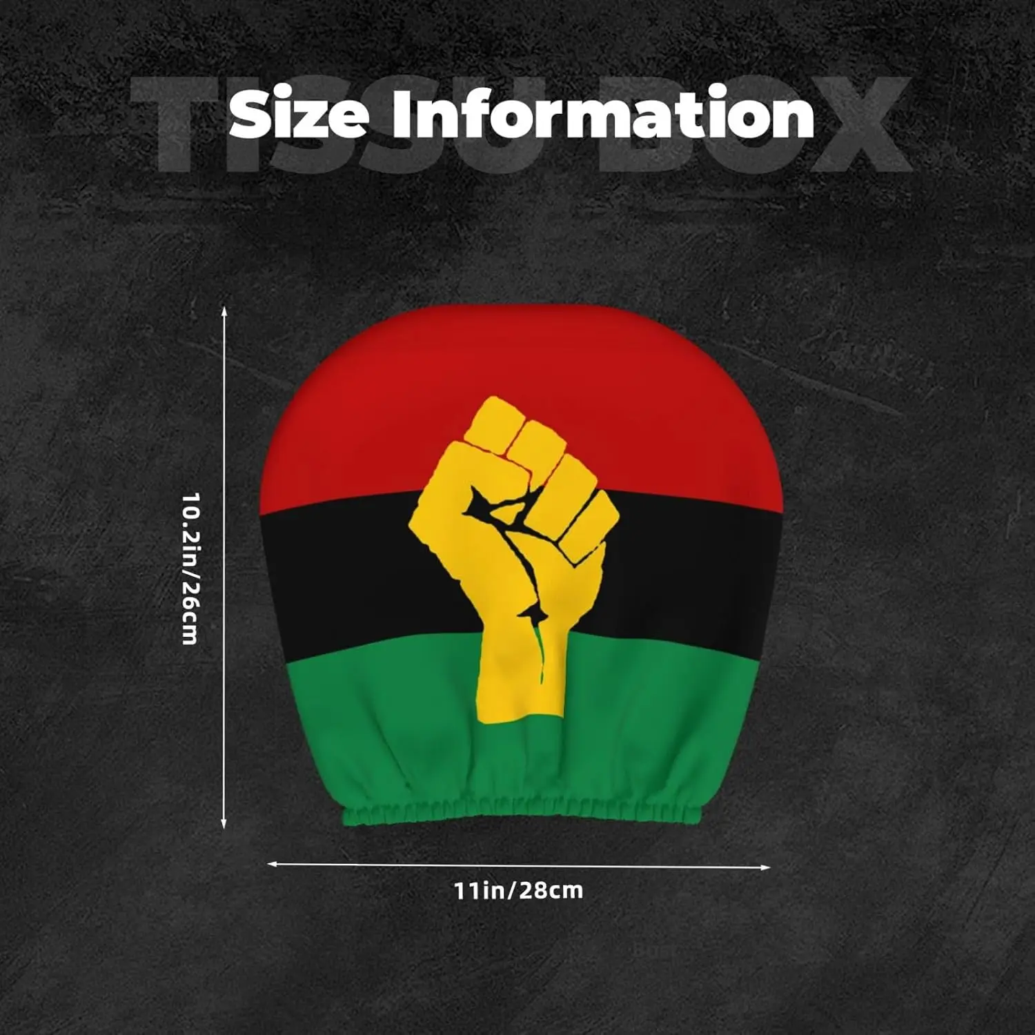 Black Power Pan African Flag Universal Car Headrest Cover Soft Car Seat Head Rest Cover Protector Fabric Head Rest Coverings
