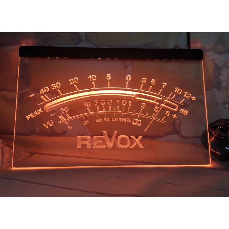 Revox peak vu dB Display Nuevo letrero de luz de neón vintage manualidades para decoración del hogar