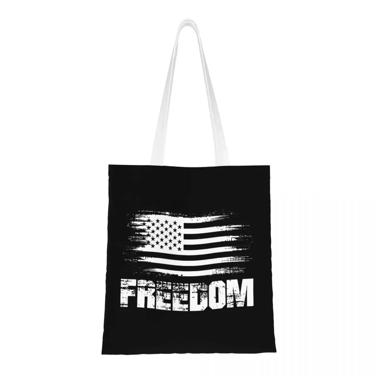 

Charlie Kirk Canvas Tote Handbag Freedom Shoulder Bags Reusable Shopper Bags for Unisex