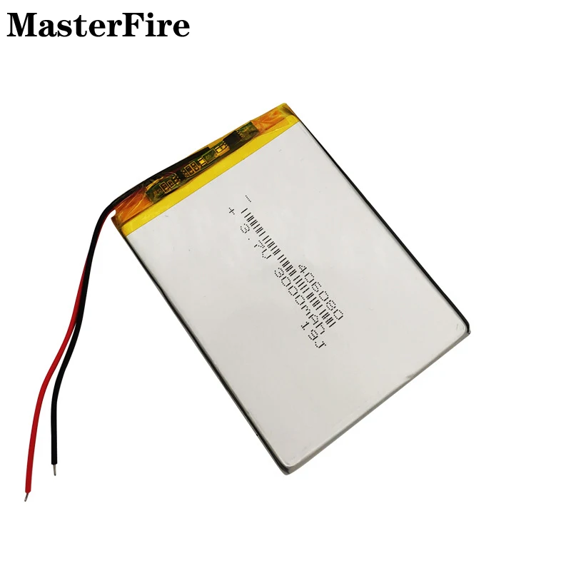 3.7V 3000mah Rechargeable Lithium Polymer Battery 406080 for GPS Car Navigation Power Bank Laptop E-book Tablet PC MID Batteries