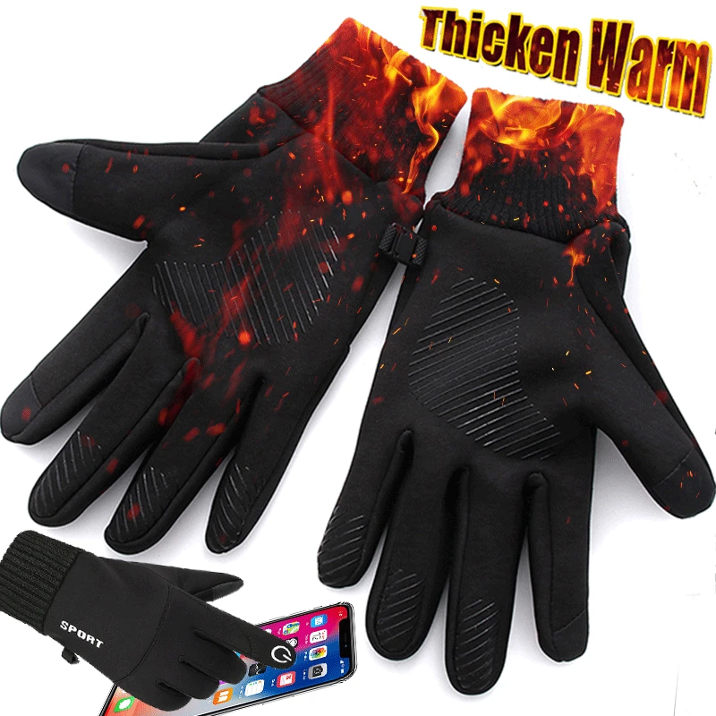 

Winter Waterproof Men's Gloves Touchscreen Windproof Sports Fishing Driving Motorcycle Ski Non-slip Warm Cycling Women Gloves