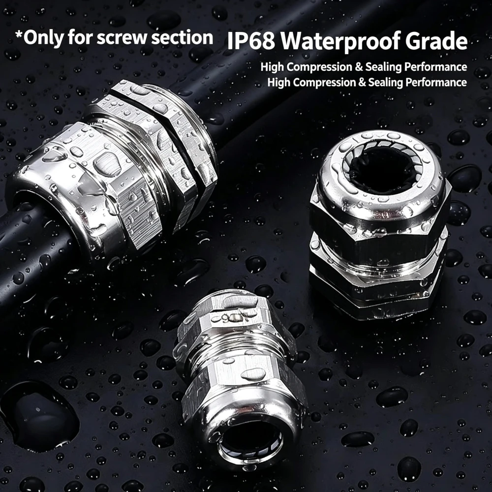 Made of high‑quality brass with external nickel‑plated finish, and premium silicone adopted for inner part.