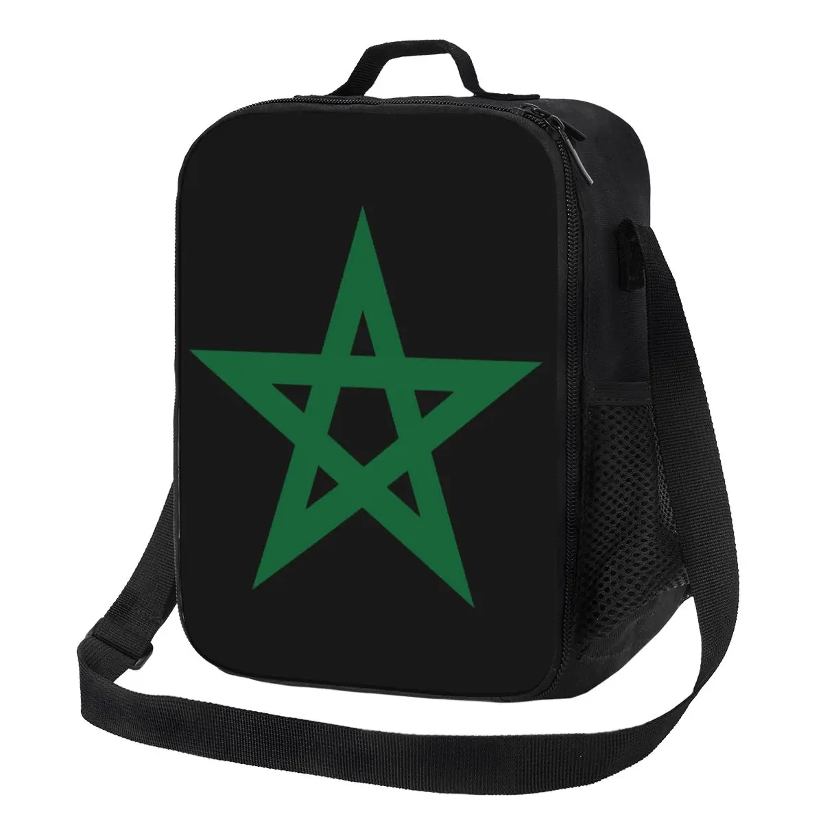 Custom Morocco Flag Insulated Lunch Bags for Women Moroccan Proud Patriotic Resuable Cooler Thermal Food Bento Box School