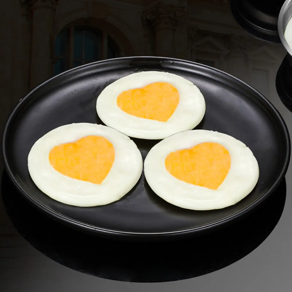 1Set Heart Shape Egg Poacher Pan Stainless Steel Nonstick Poached Egg Maker Portable Lightweight for Travel Camping Kitchen