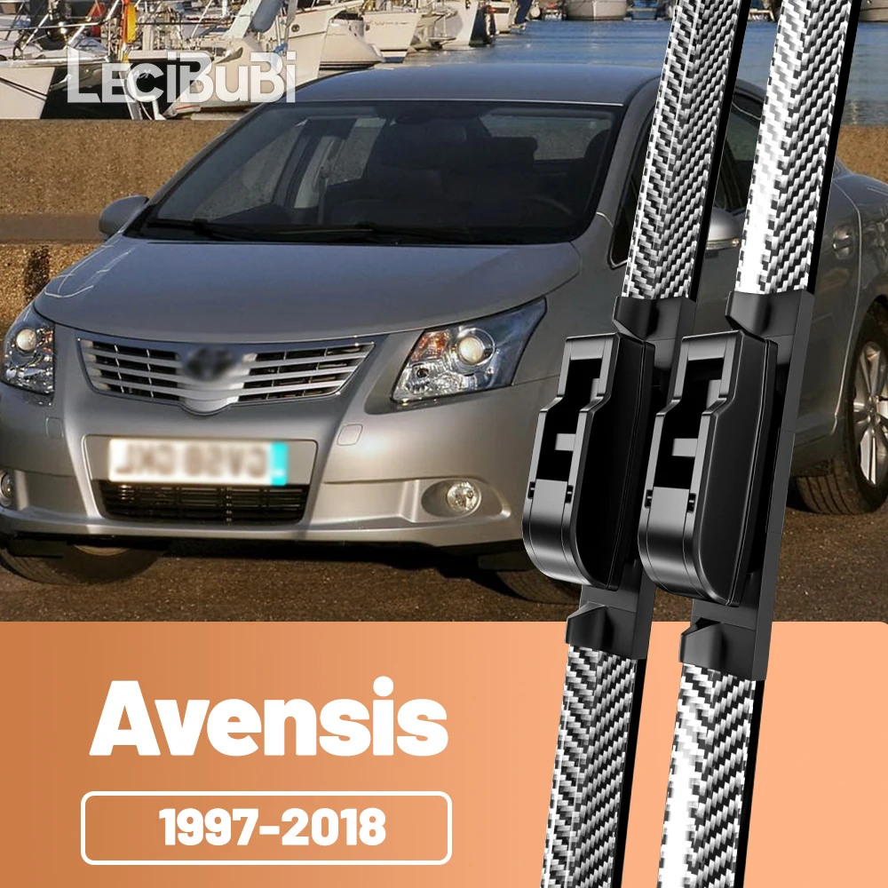 2 stücke Frontscheibe Scheibenwischerblätter Carbon Faser Scheibenwischer Für Toyota Avensis T22 T25 T27 Verso 1997-2018 2009 2010 2011