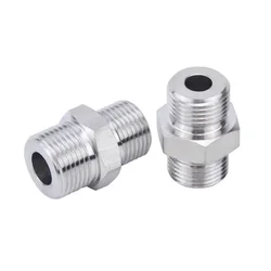 High Pressure M8 M10 M12 M14 M16 M18 M20 M22 Male Thread 304 Stainless Steel Equal Pipe Fitting Hex Nipple Connector