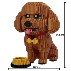 Lechuan Connection Animal Building Blocks Toy Poodle Dog Husky Auction Figures Brinquedos for Children Gift Christmas Present